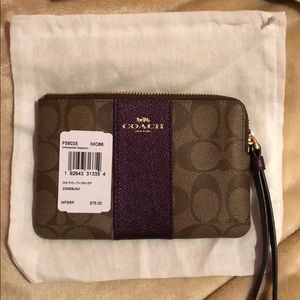Coach pvc NWT wristlet